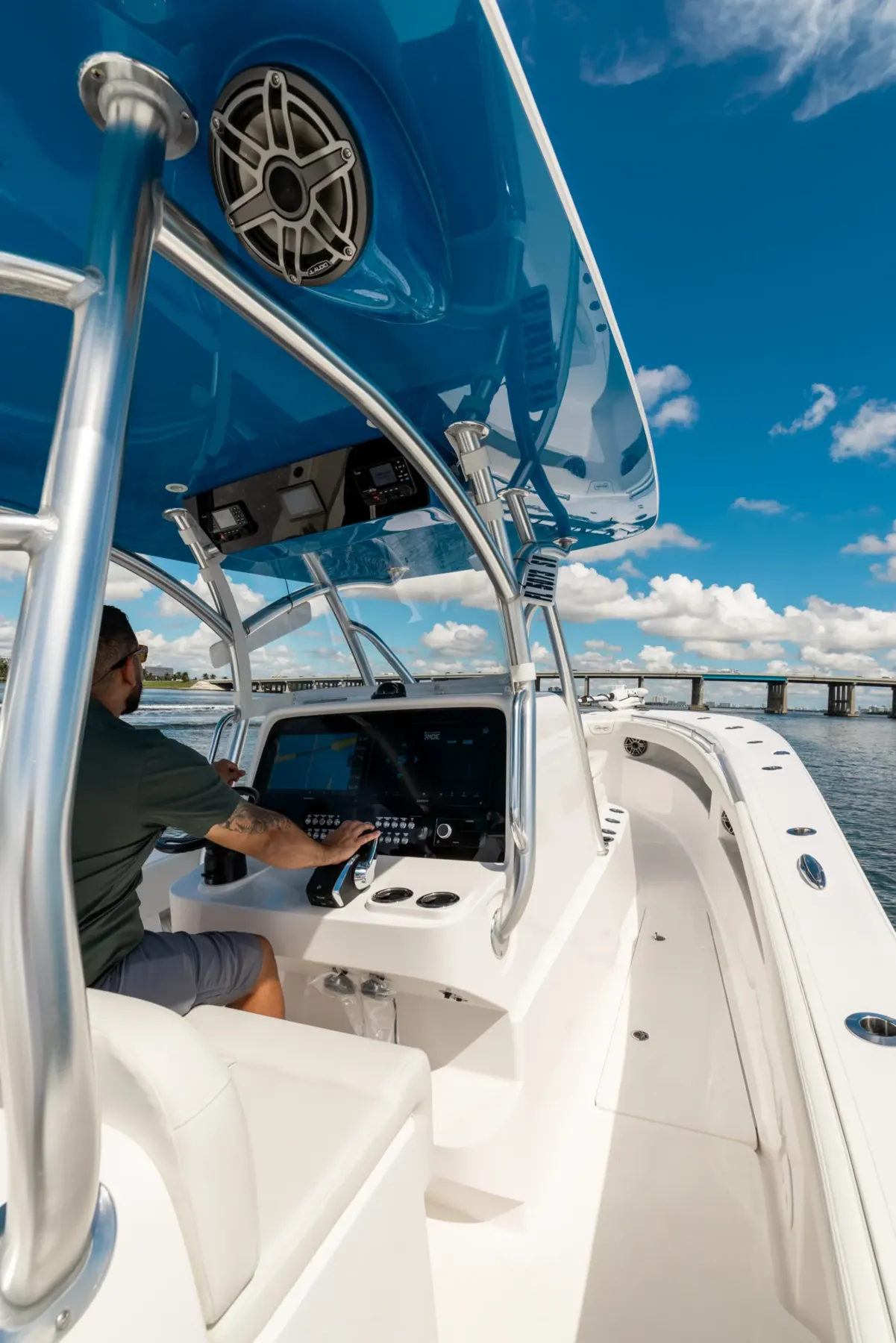 Limitless helm and hardtop speaker detail