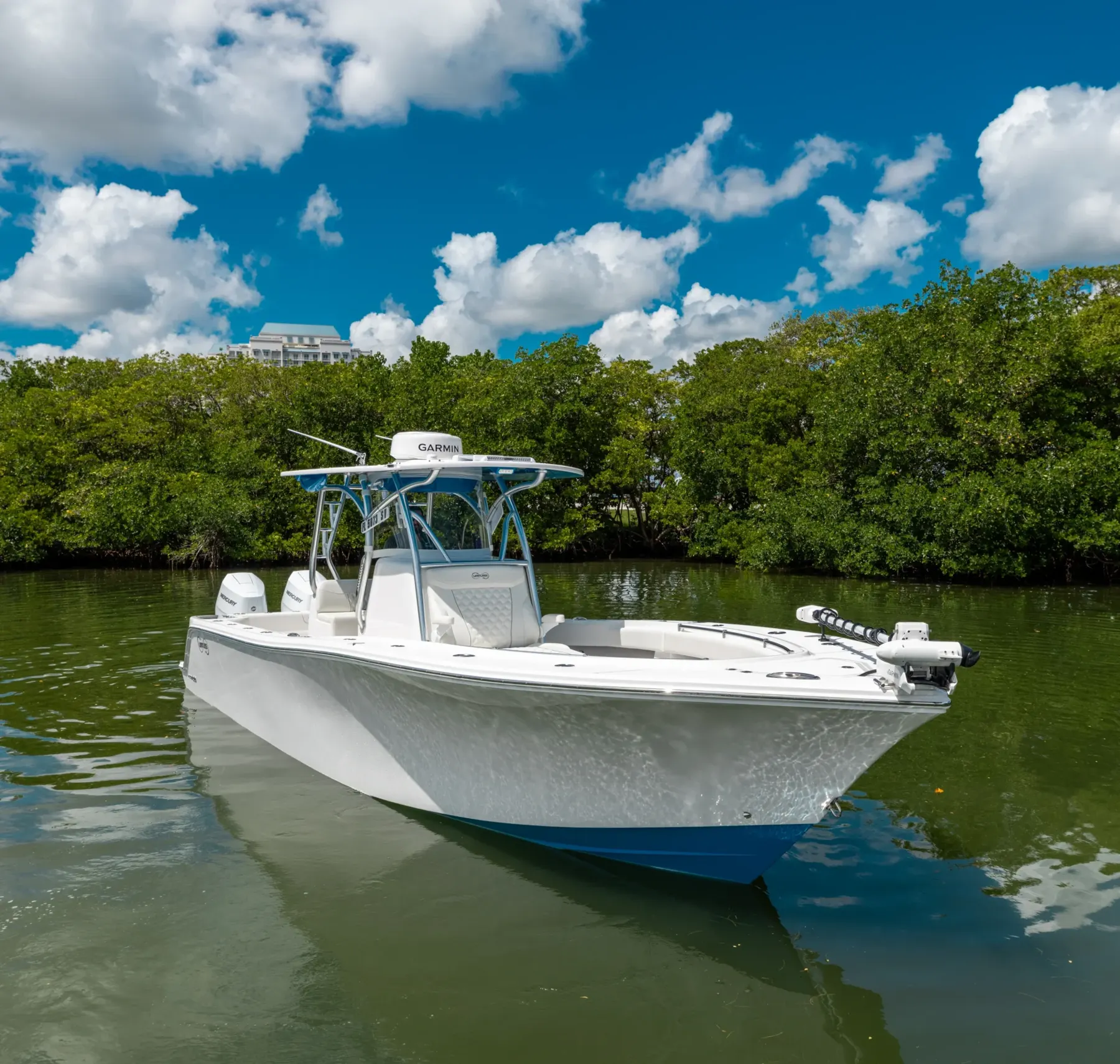 Limitless Model 320 along a mangrove shoreline